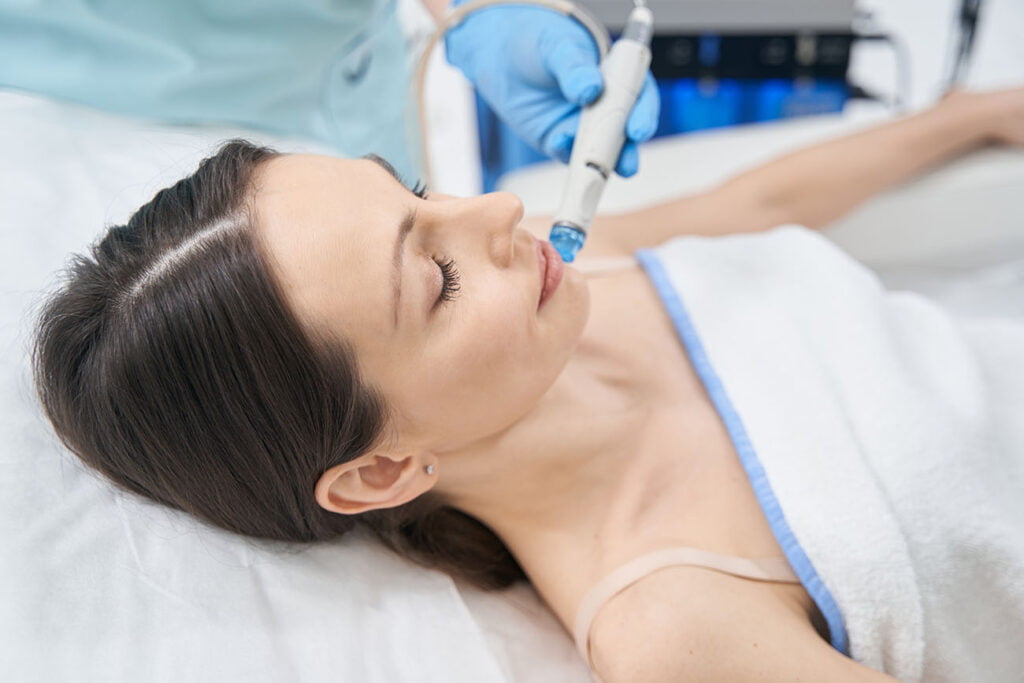 Women taking The Hydradermabrasion Facial