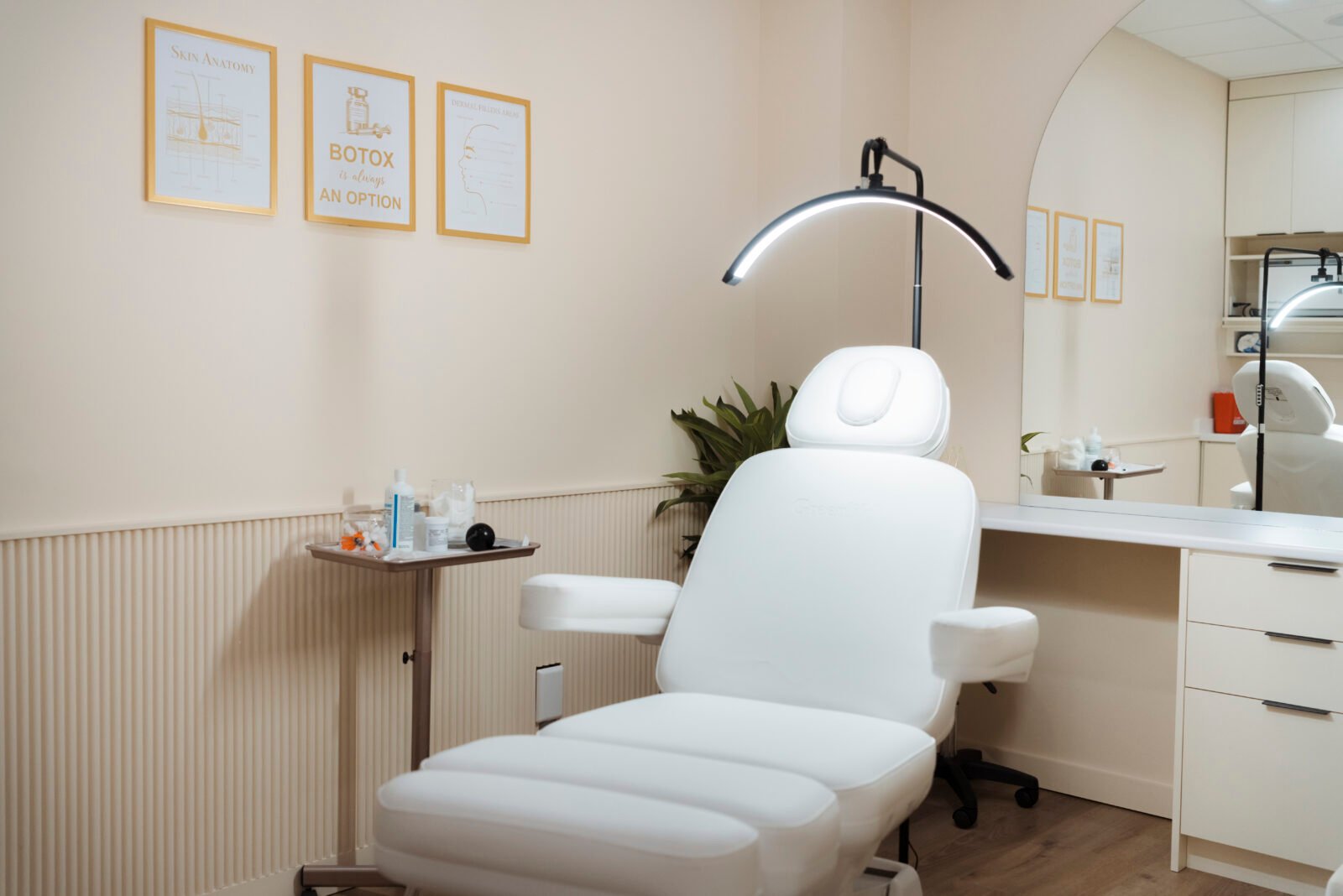 Clean and modern treatment room setup